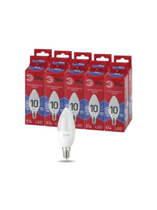 Лампа светодиодная RED LINE LED B35-10W-865-E14 R 10Вт B35 свеча 6500К холод. бел. E14 Эра Б0045337