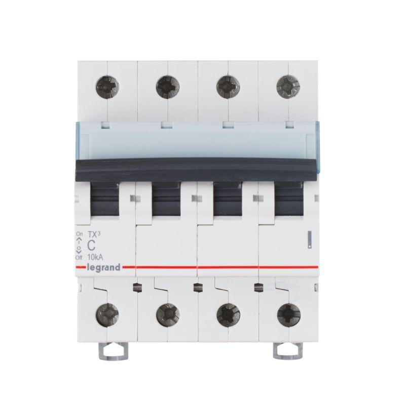 Выключатель автоматический модульный 4п C 32А 10кА TX3 6000 4мод. 400В Leg 403961