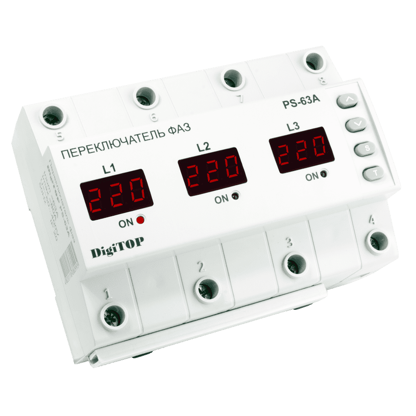 Переключатель фаз  PS-63A DigiTOP