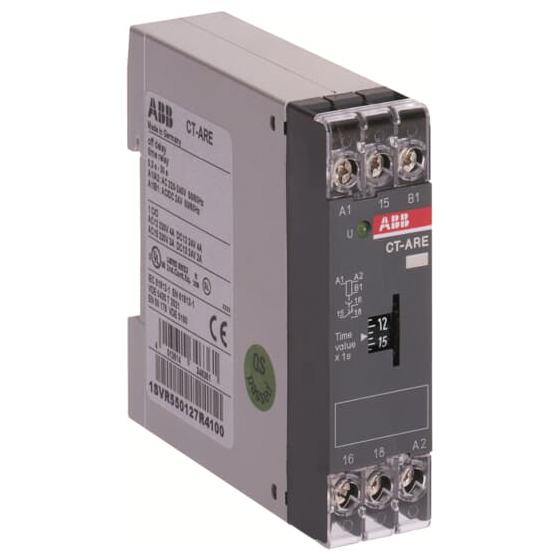 Реле времени ABB CT-ARE  24V AC/DC,220- 240V AC(задержка на отключение без вспом.напряжения)